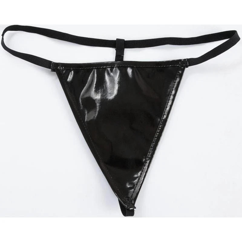 Damen Gothic Kunstleder Underbust Korsetts mit T-Rücken