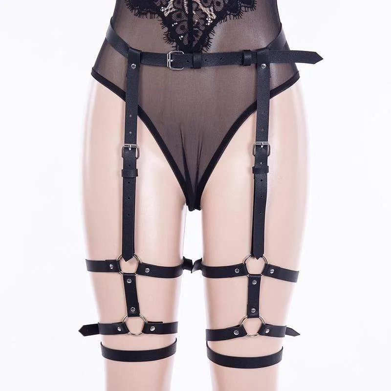 Sexy Kunstleder-Beingeschirre für Damen