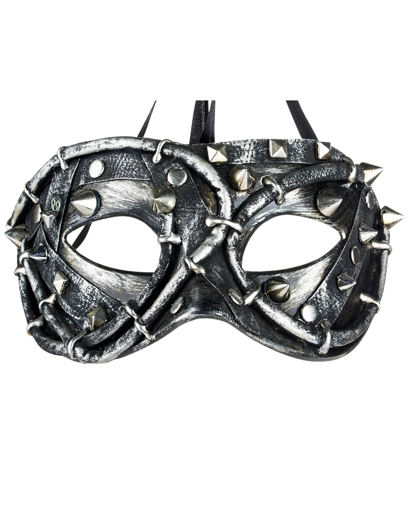Steampunk Techno Rose Augenmaske mit Nieten