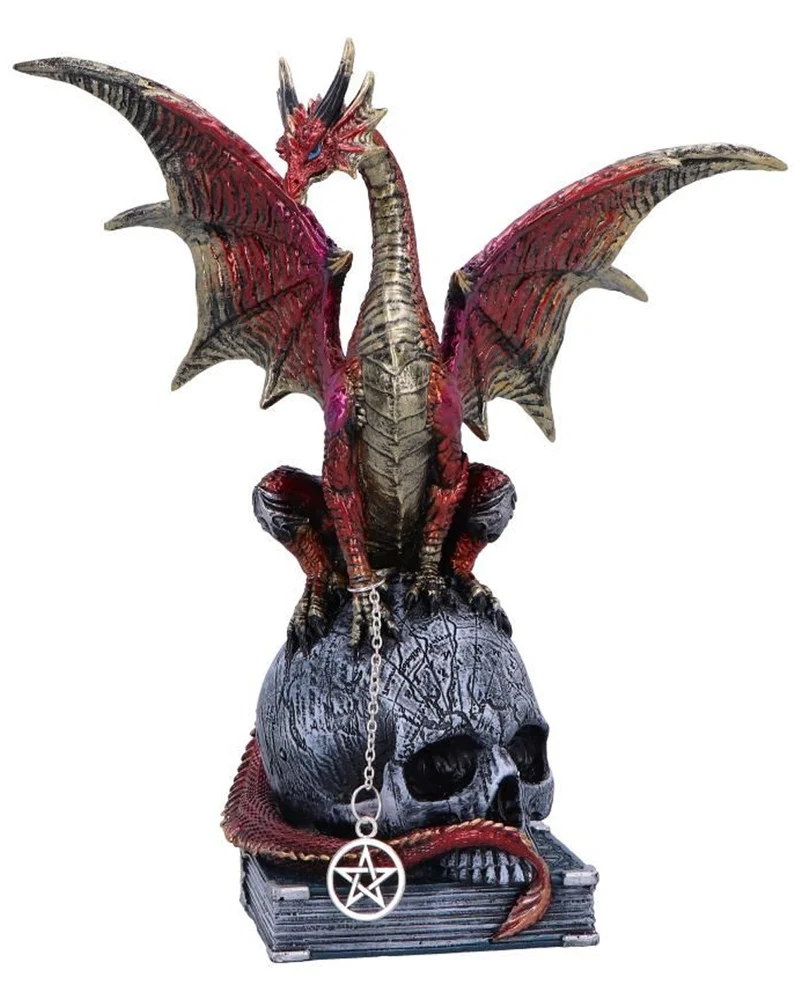 Fate of the World Drache auf Totenkopf Figur 23cm