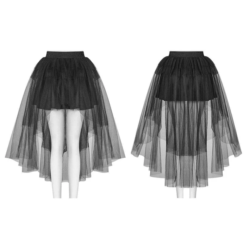 Frauen Goth Multilayer High / Low Spitzenröcke
