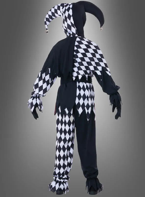 Böser Harlekin Clown Kinderkostüm