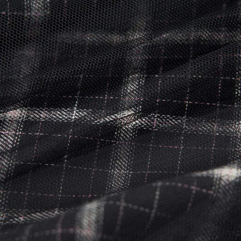 Frauen Gothic Mess Overskirt Plaid Röcke