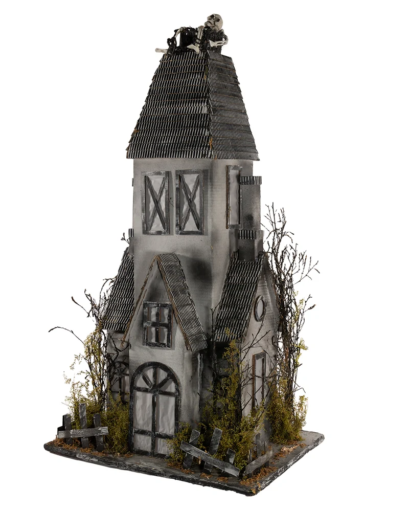 Verfallenes Geisterhaus mit Beleuchtung 95x53cm