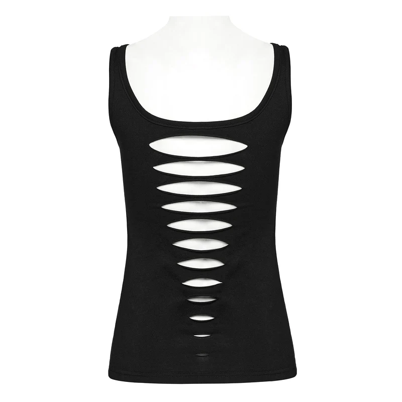 Frauen rissiges rückenfreies Trägershirt