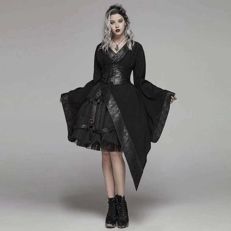 Frauen Goth japanischen Kimono mit Gürtel