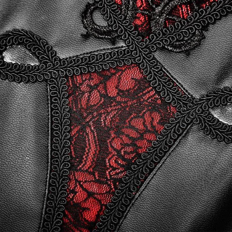 Frauen Goth Punk Lace Inset Leggings