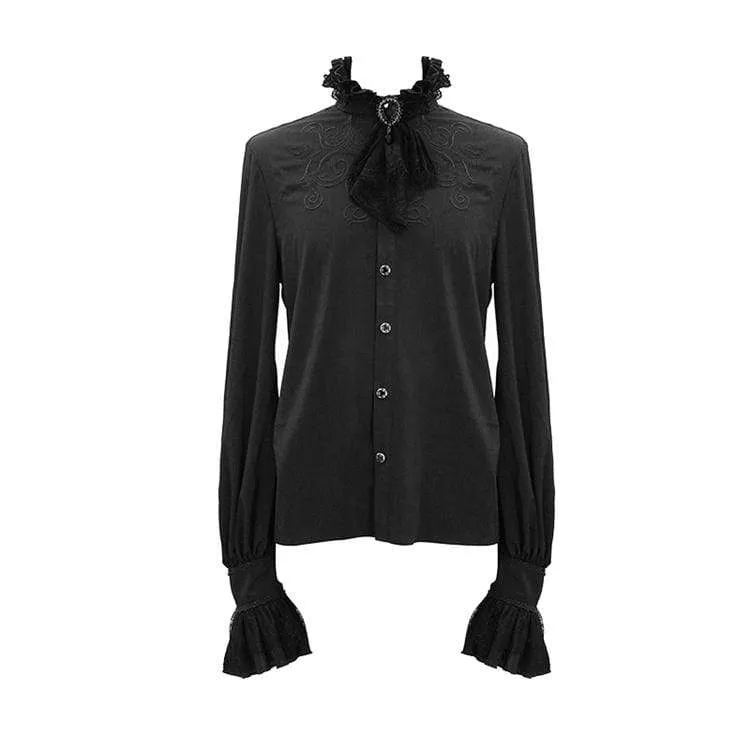 Herren Goth Puff Ärmelshirt mit Fliege