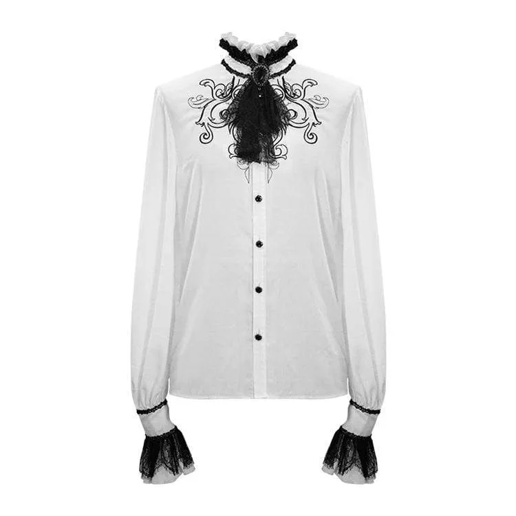Herren Goth Puff Ärmelshirt mit Fliege