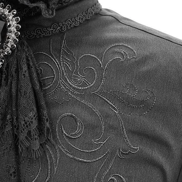 Herren Goth Puff Ärmelshirt mit Fliege