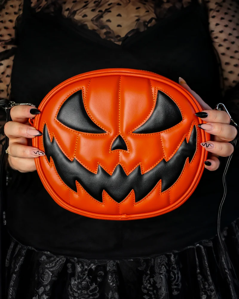 Orange Kürbis Handtasche