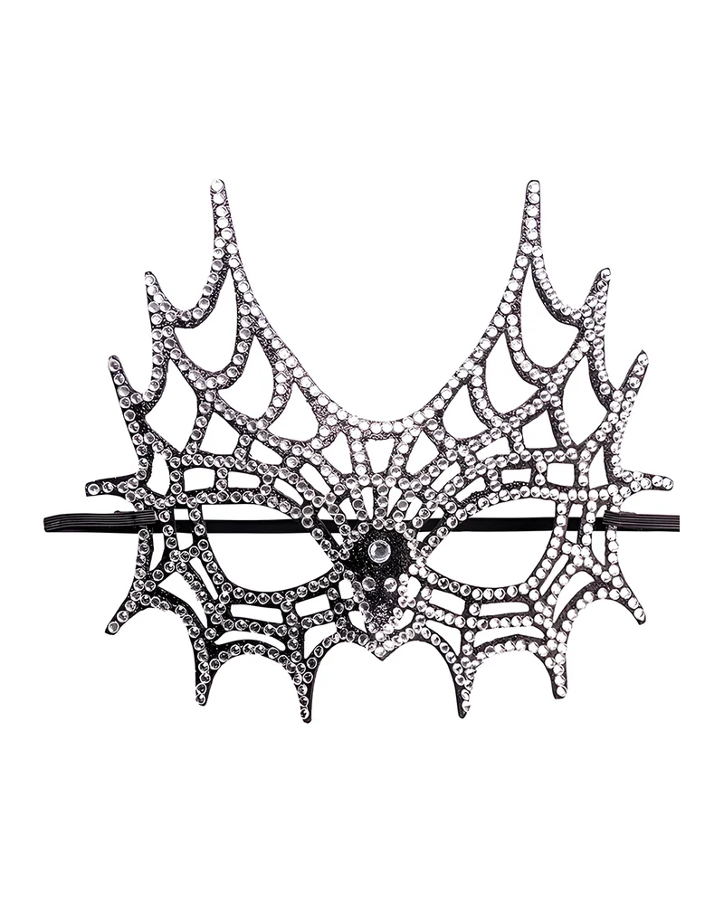 Spinnennetz Maske mit Strass