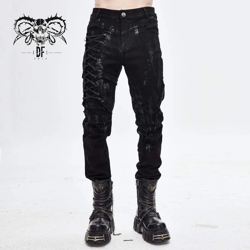 Herren Punk Ropes Tattered Hosen