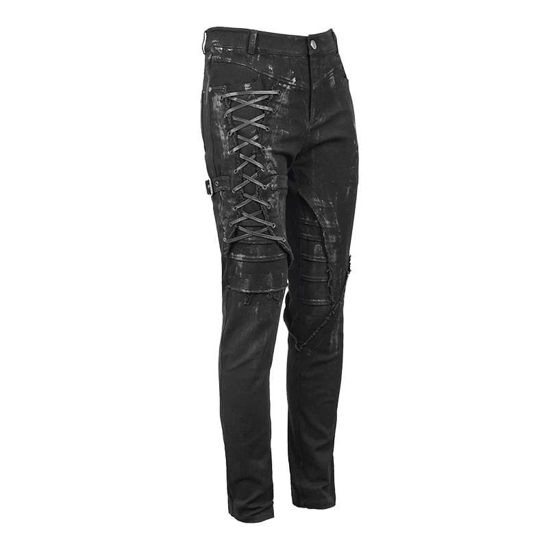 Herren Punk Ropes Tattered Hosen