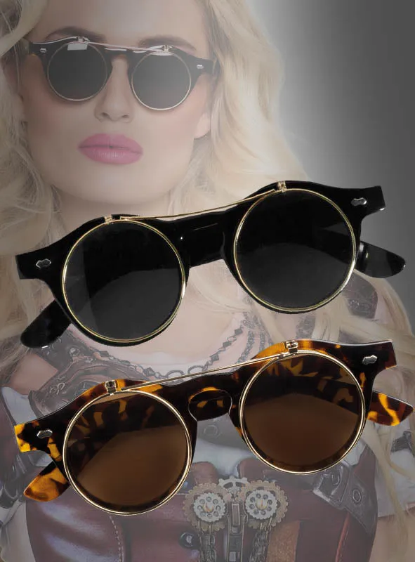 Steampunk Sonnenbrille aufklappbar