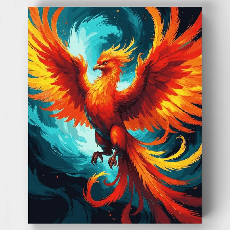 Firestorm Phoenix Rebirth - Paint by Numbers Kit