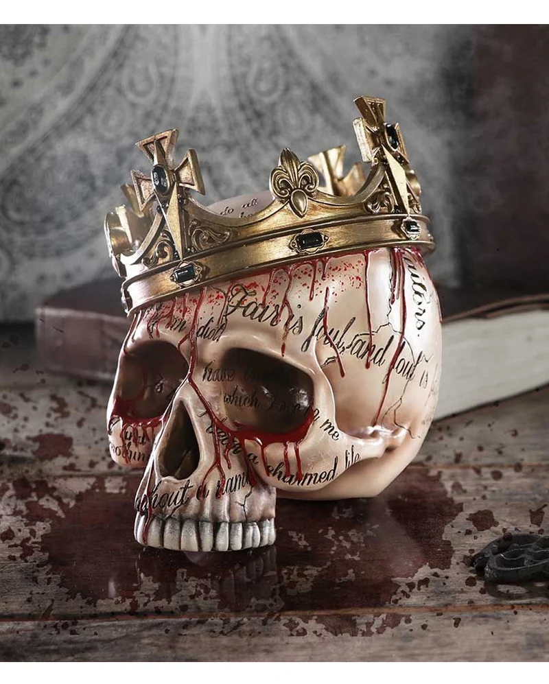 Macbeth Totenschädel mit Krone 15cm