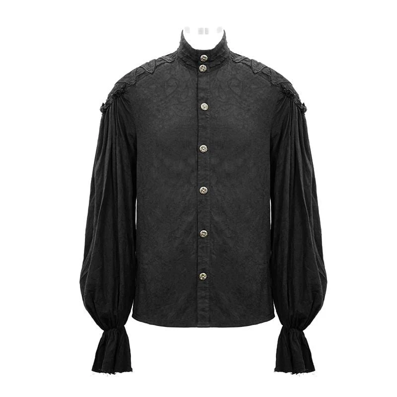 Herren Vintage wunderschöne Rokoko Puff Ärmel Rüschen Shirts