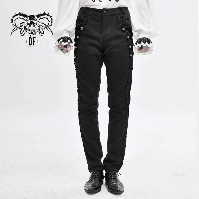 Herren Gothic Back Chain Jacquard Taschenhose
