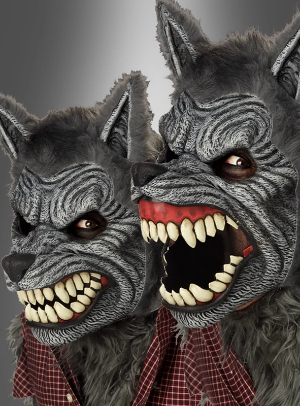 Böser Wolf Kostüm mit Ani-Motion-Maske