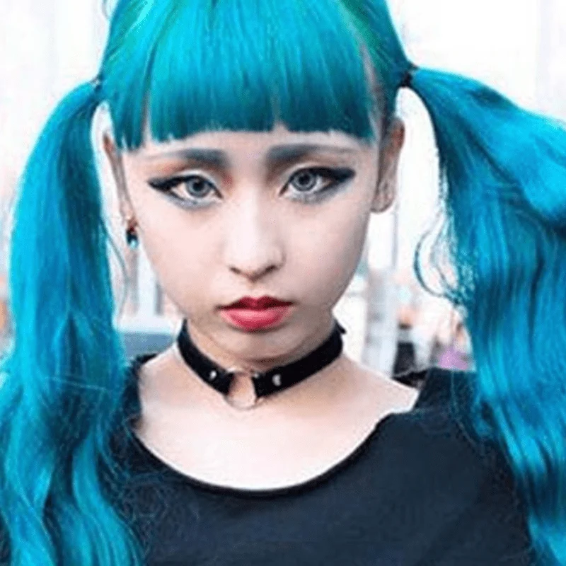 Frauen Punk Plain Black Choker