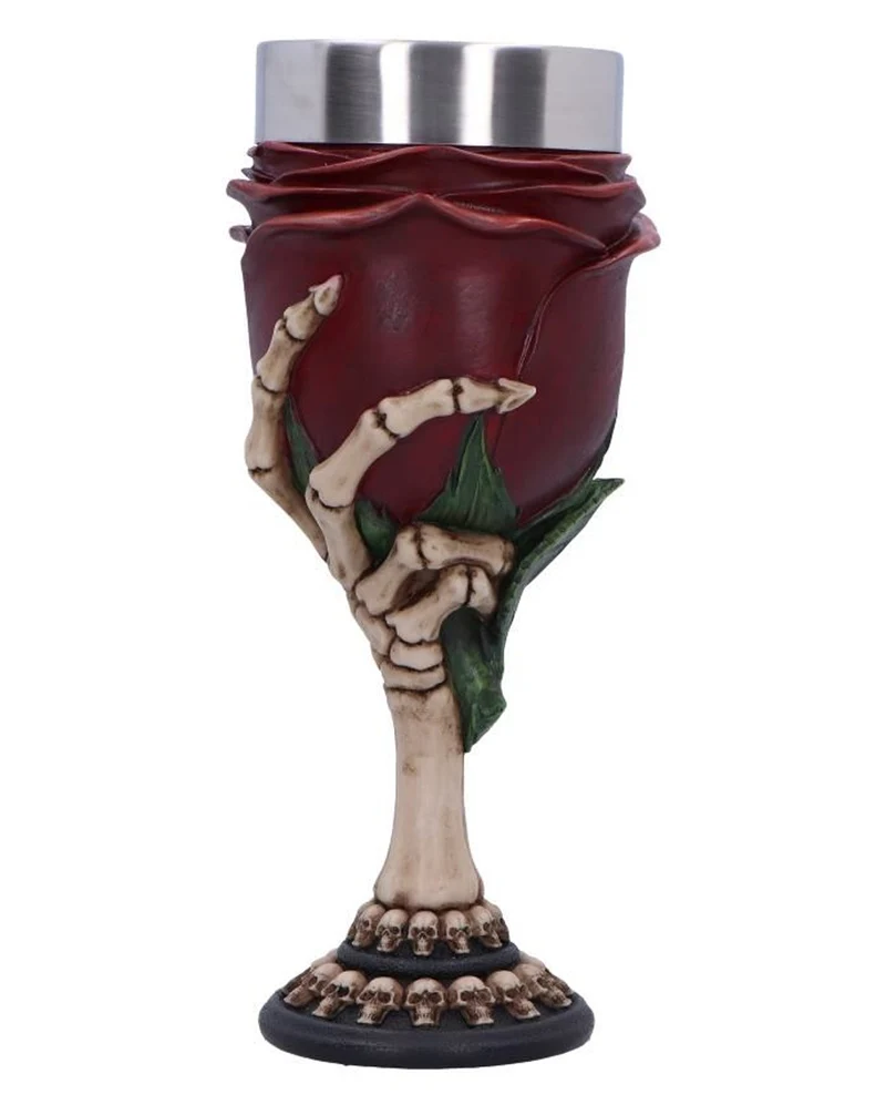 Skeletthand Kelch Rose to the Occasion 20cm