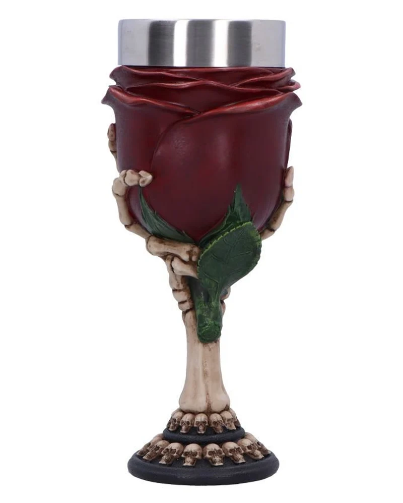 Skeletthand Kelch Rose to the Occasion 20cm
