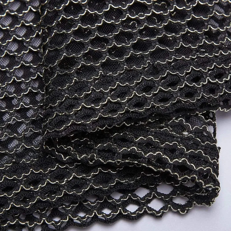 Herren Punk durchsichtige Mesh-Westen