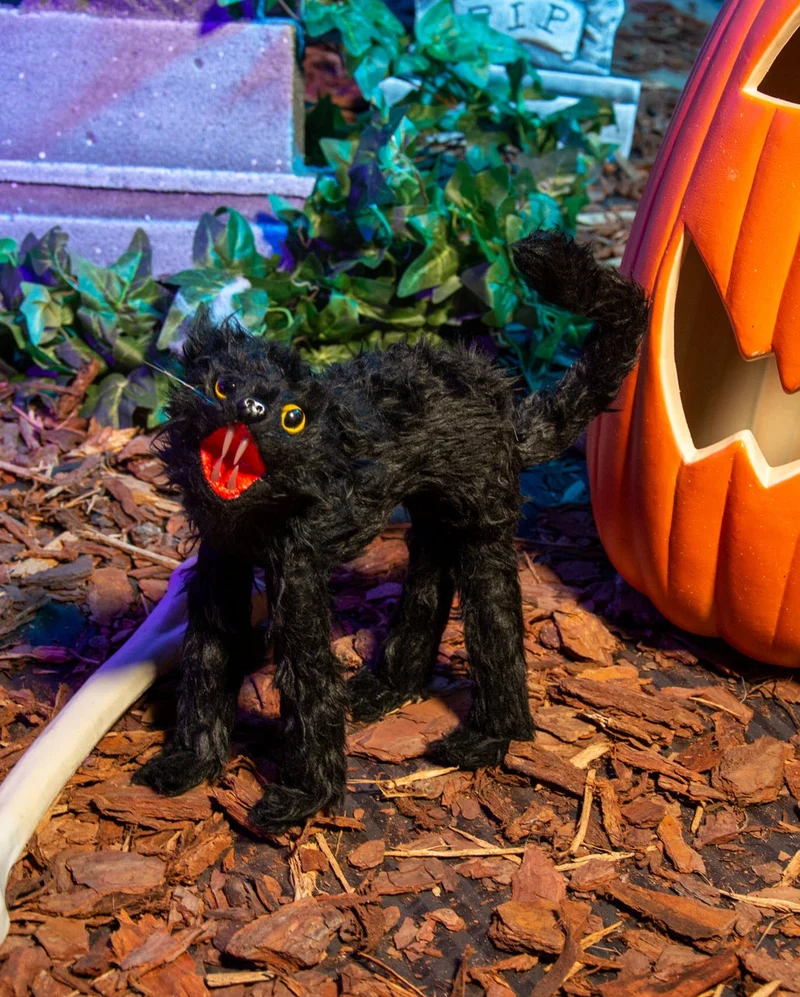 Schwarze Katze 30cm