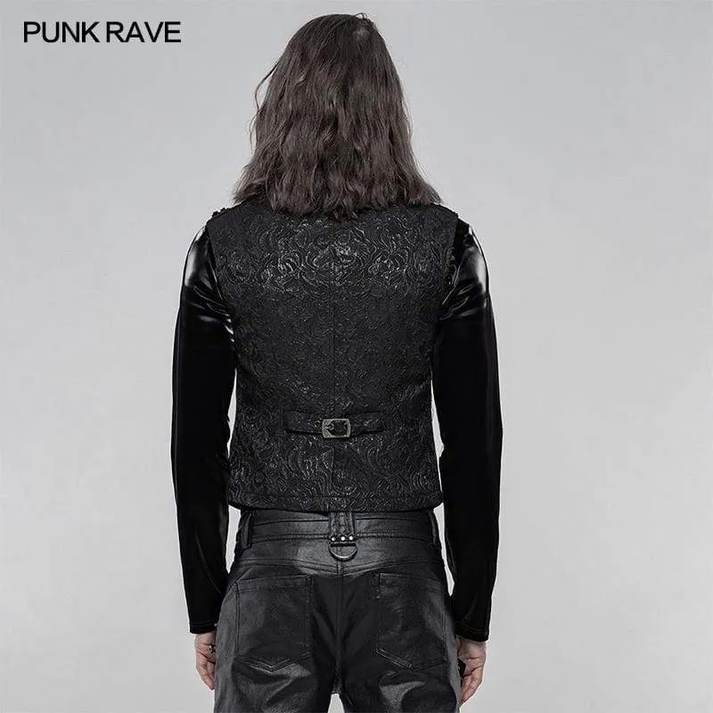 Herren Gothic Jacquard Front Brustwesten