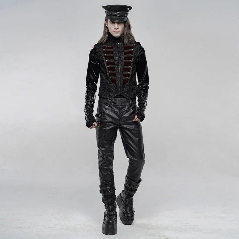Herren Gothic Jacquard Front Brustwesten
