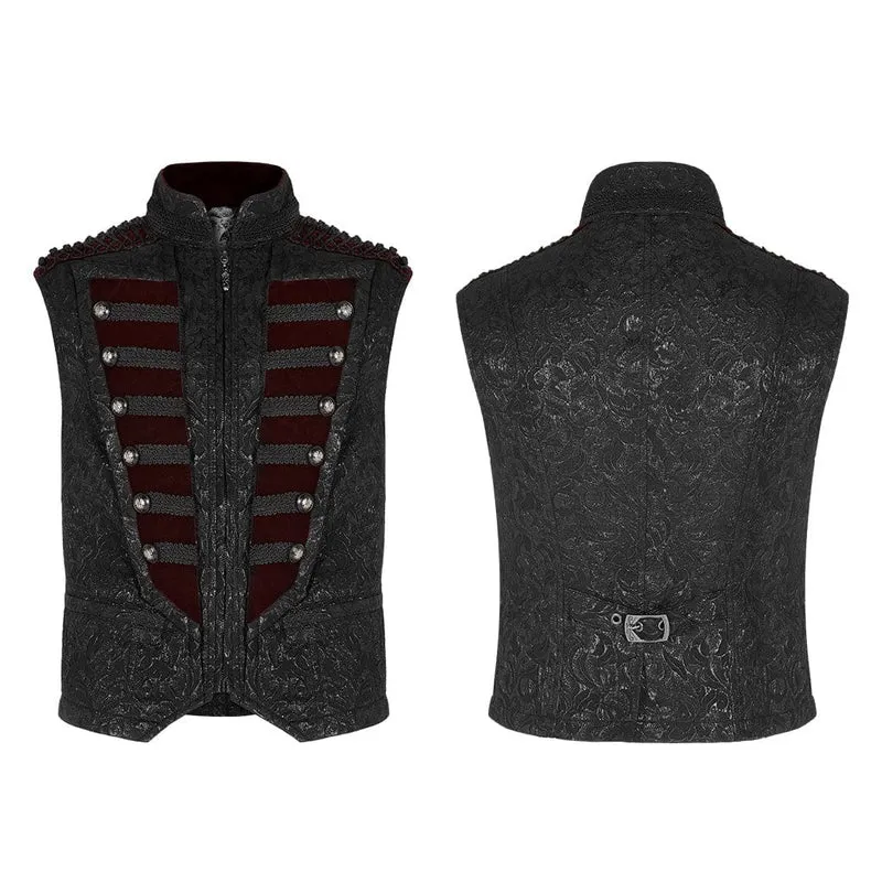 Herren Gothic Jacquard Front Brustwesten