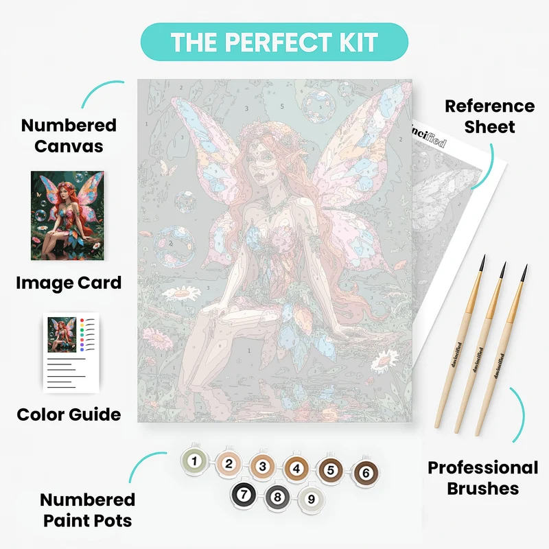 Radiant Fairy by the Woodland Stream - Paint by Numbers Kit