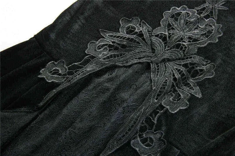 Frauen Velour und Lace Goth Meerjungfrau Rock