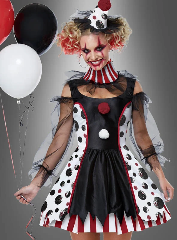 Clown Kleid Pippa für Damen