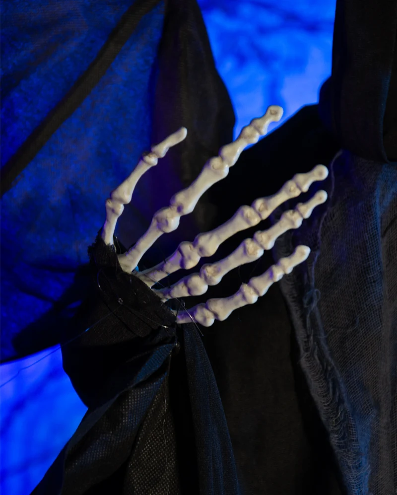 Flügelbewegender Skelett Reaper mit Licht & Ton 153cm
