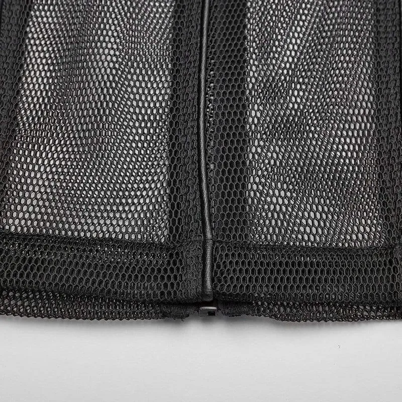 Herren Punk Sheer Mesh Kapuzenmäntel