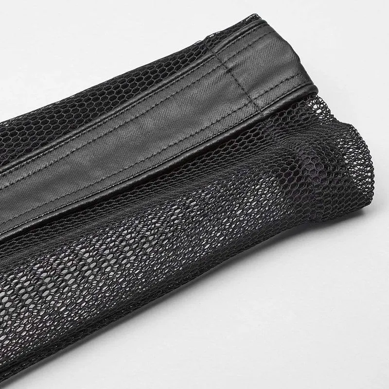 Herren Punk Sheer Mesh Kapuzenmäntel