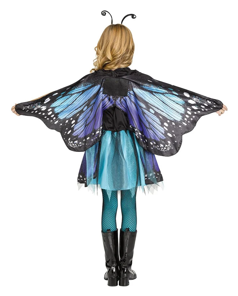 Blauer Schmetterling Kinderkostüm