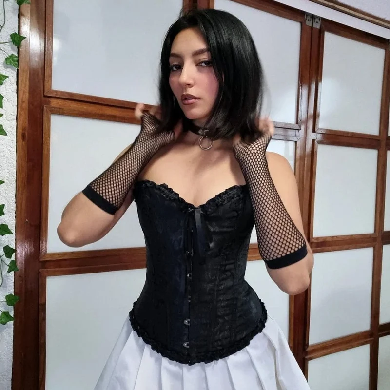 Frauen Burlesque Brokat Hochzeit Braut Tanz Bustier Korsett