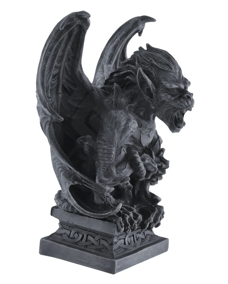 Fauchender Gargoyle mit Schwingen 18cm