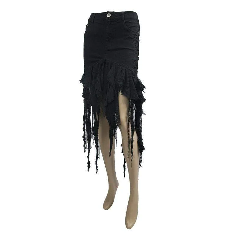 Damen Whispy Grunge Short Skirt