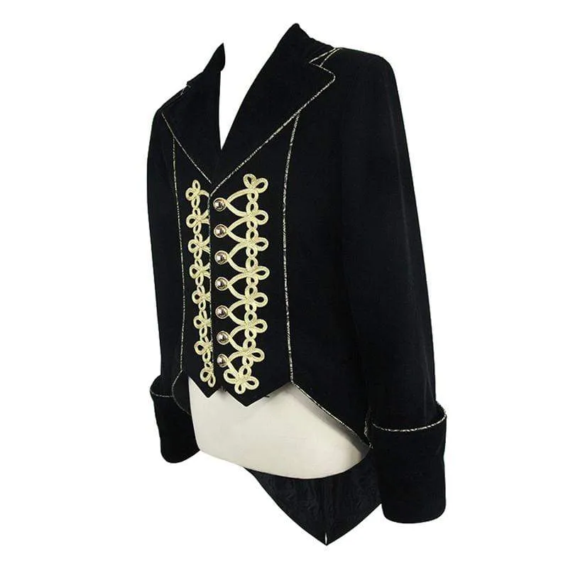 Herren Vintage Gothic Samtjacke