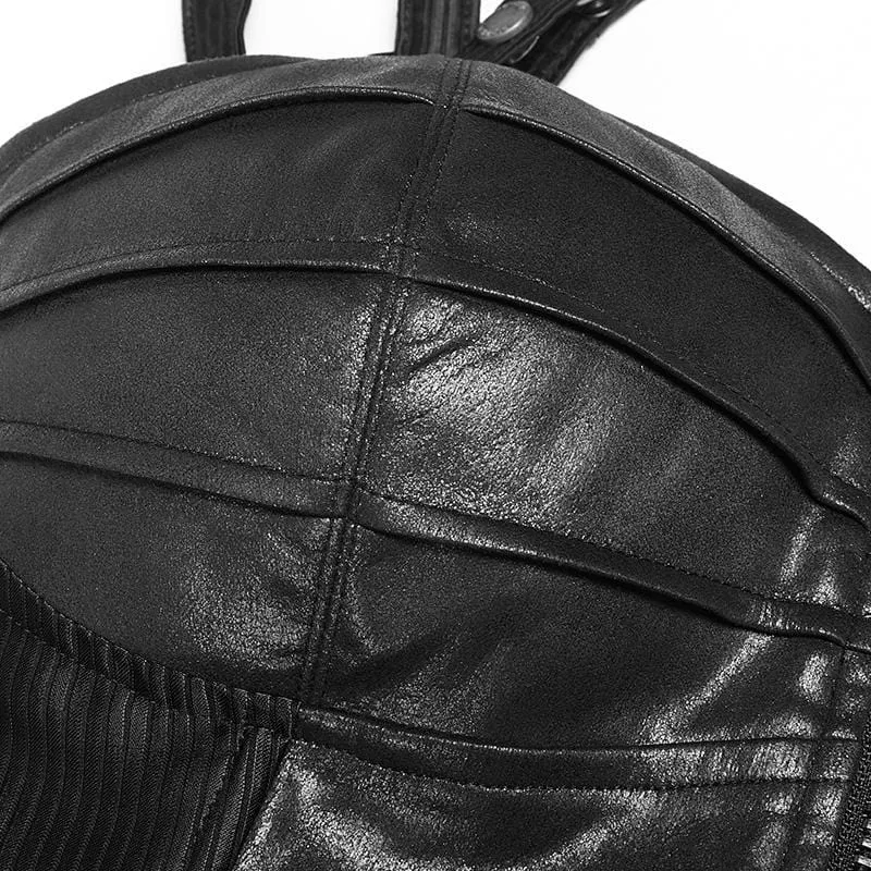 Damen Punk Kunstleder Neckholder Front Zipper Vollbrust Korsetts