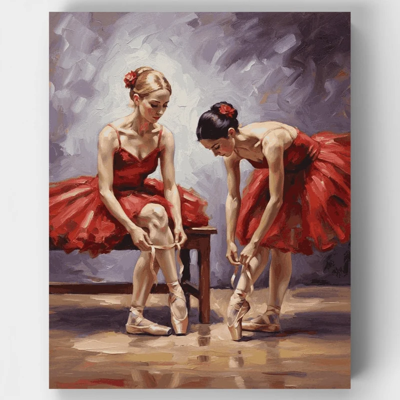 Ballerinas in Red - Paint by Numbers Kit