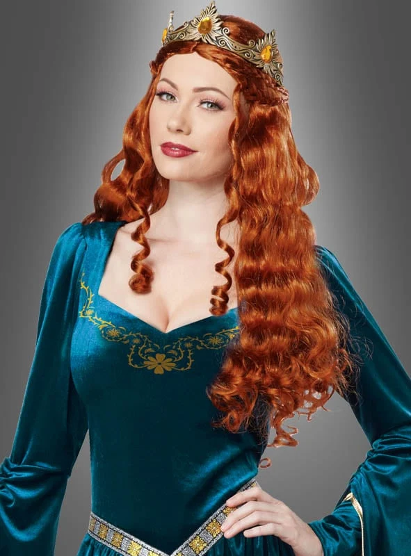 Langes Mittelalterkleid petrol Königin Guinevere