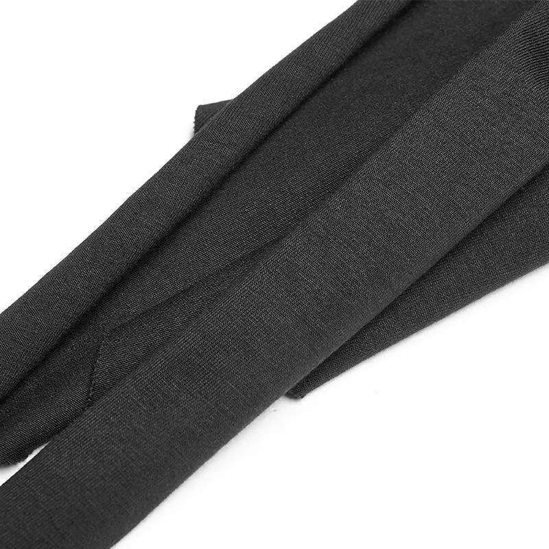 Frauen Punk Unregelmäßiger Saum Schwarz Tank Top