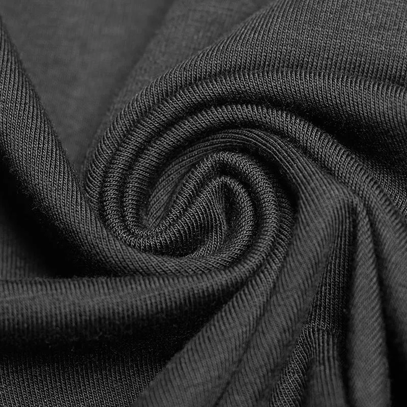 Frauen Punk Unregelmäßiger Saum Schwarz Tank Top