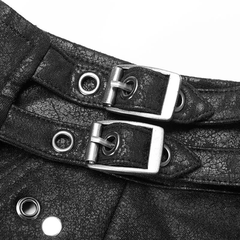 Damen Punk One-Arm Short Black Jacket