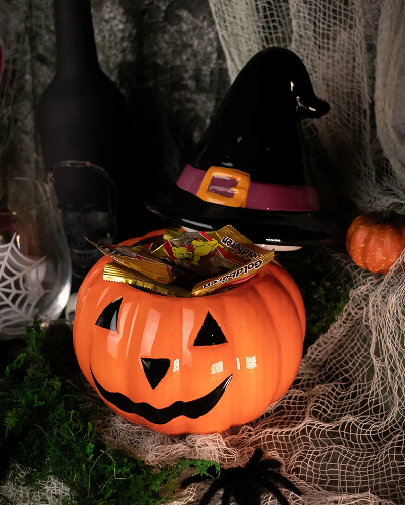 Jack O'Lantern mit Hexenhut Keksdose